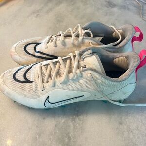 Nike Alpha Huarache 8 Pro Lacrosse Cleats Sail Hyper Pink SIZE 9 Men